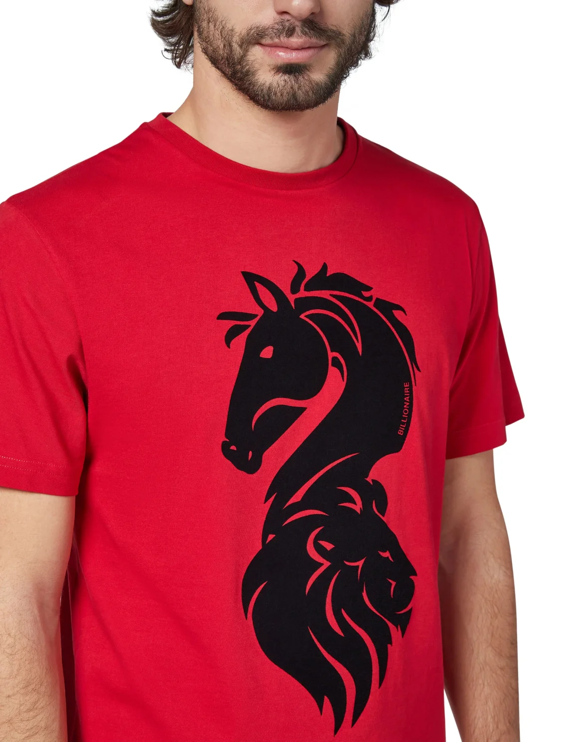T-shirt Round Neck SS Horses, цвет: Красный