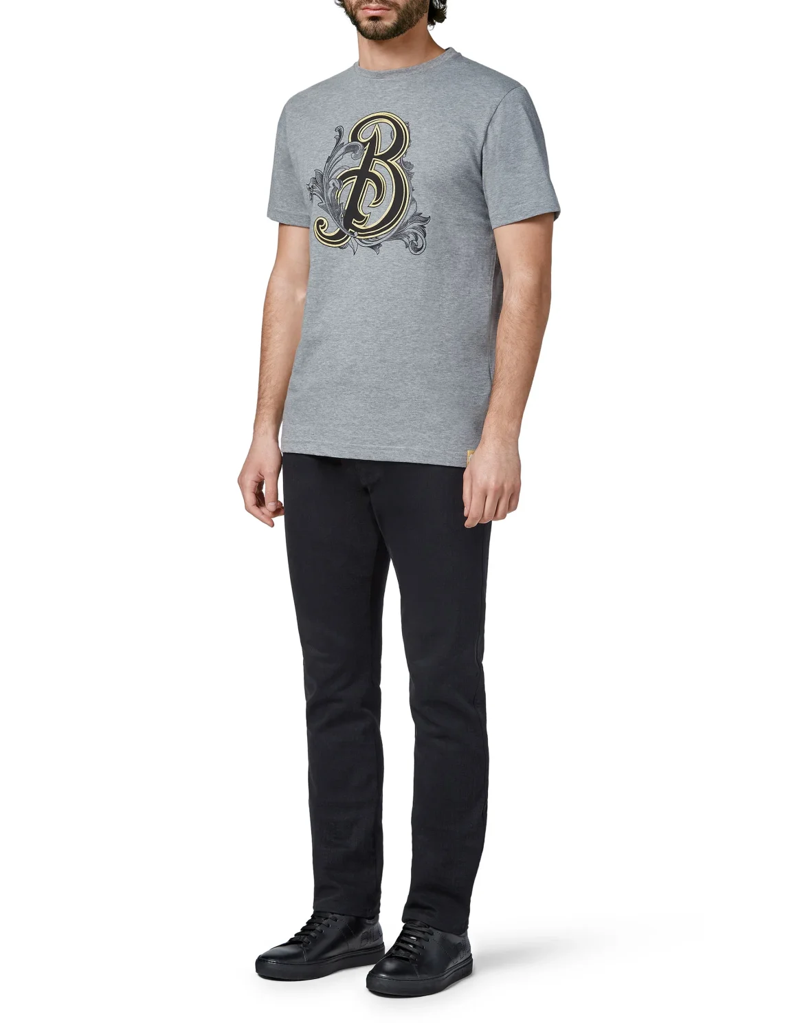 T-shirt Round Neck SS Baroque, цвет: Серый