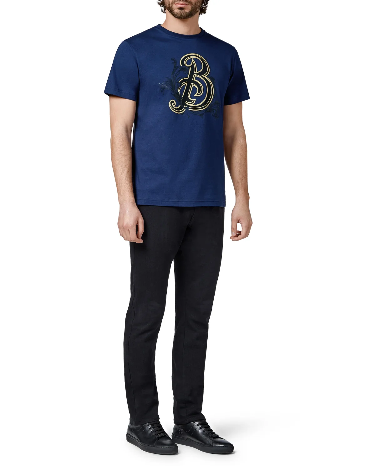 T-shirt Round Neck SS Baroque, цвет: Синий
