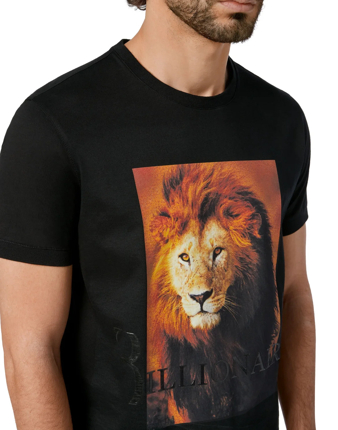 T-shirt Round Neck SS Lion, цвет: Черный