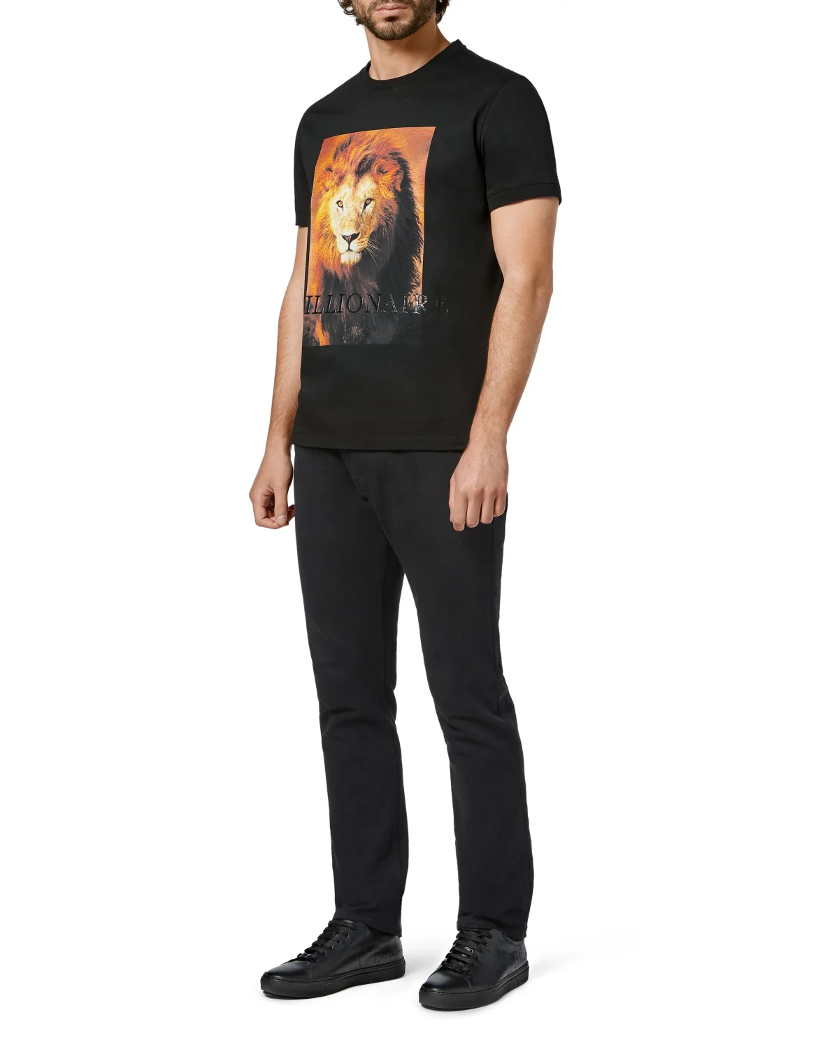 T-shirt Round Neck SS Lion, цвет: Черный