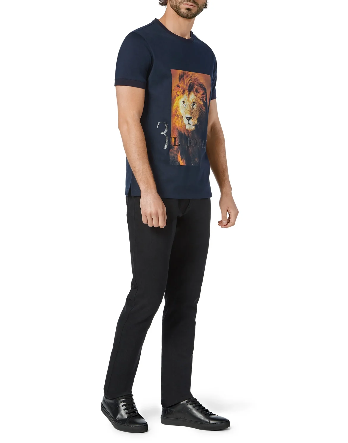 T-shirt Round Neck SS Lion, цвет: Синий