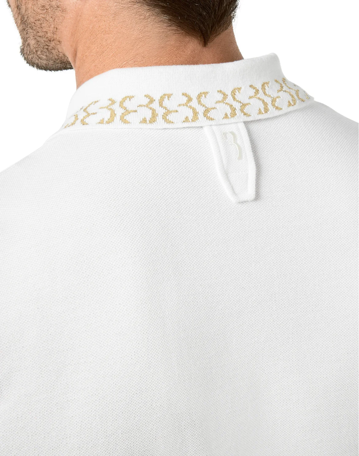 Polo shirt SS Jacquard Double B, цвет: Белый