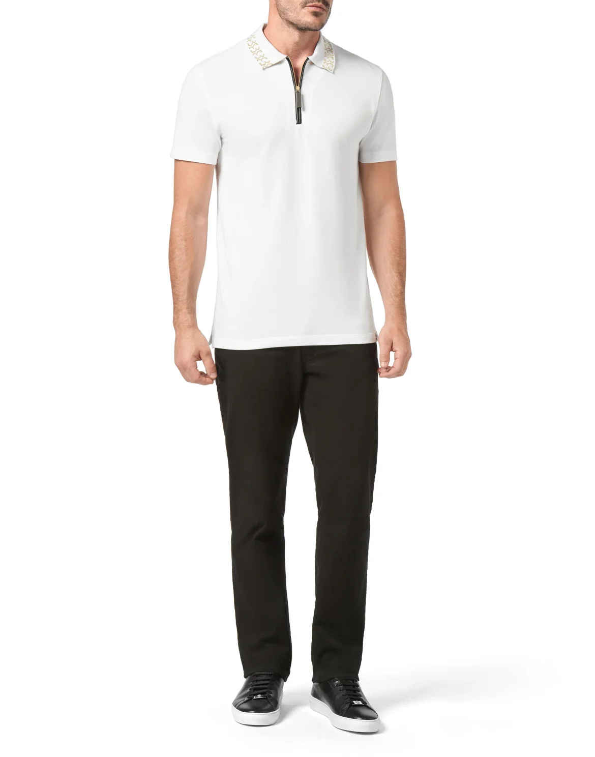 Polo shirt SS Jacquard Double B, цвет: Белый