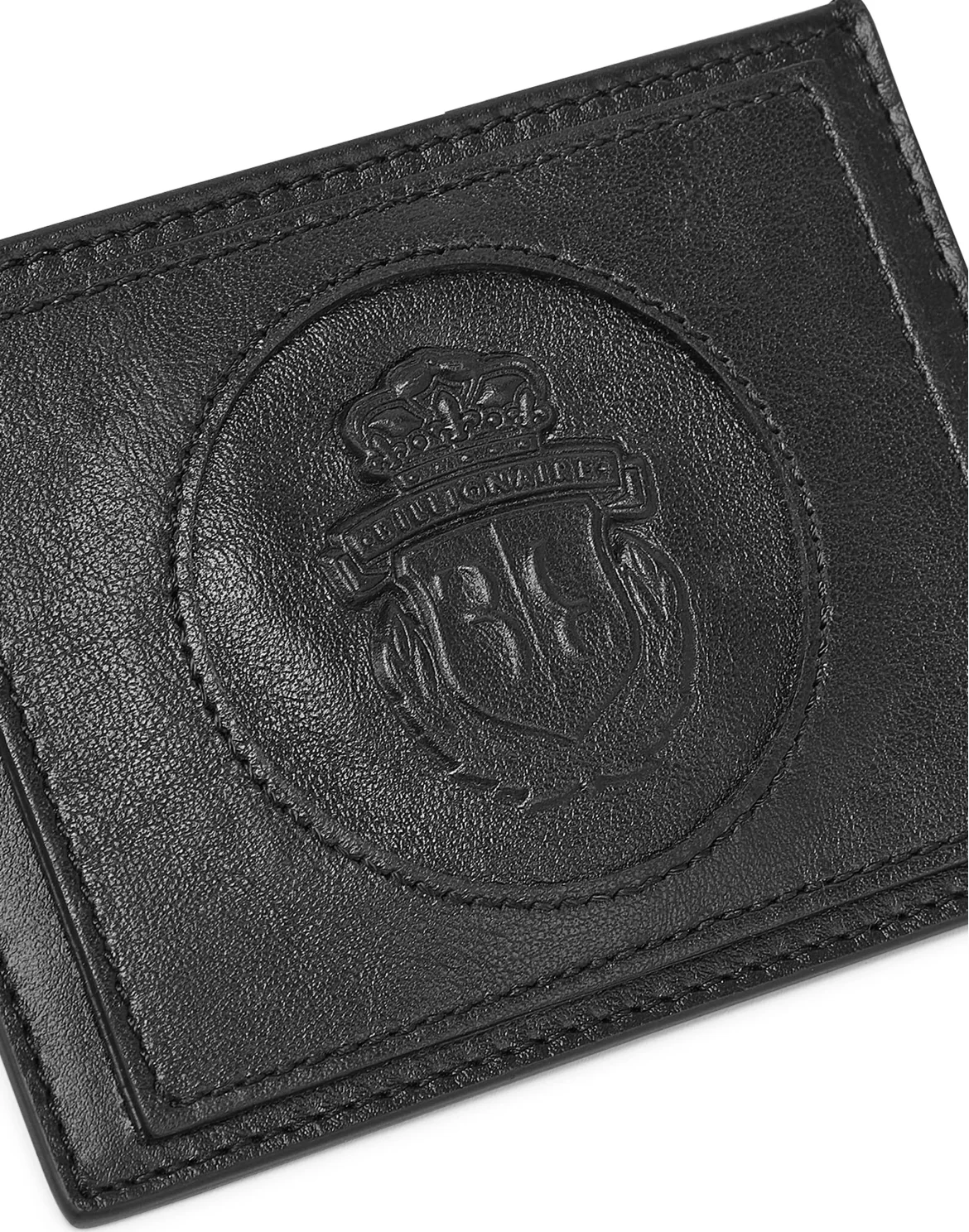 Leather Credit Cards Holder Crest, цвет: Черный