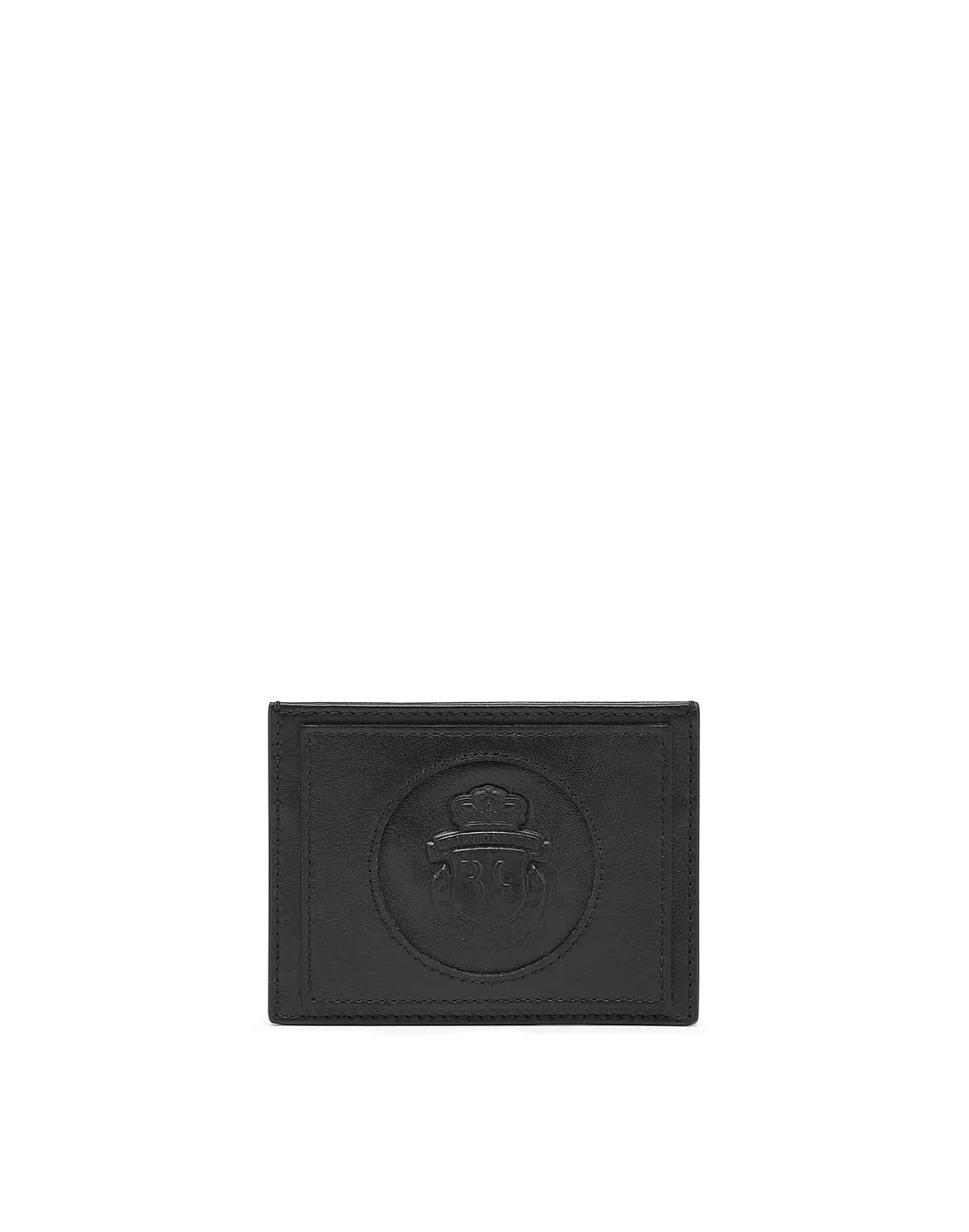 Leather Credit Cards Holder Crest, цвет: Черный