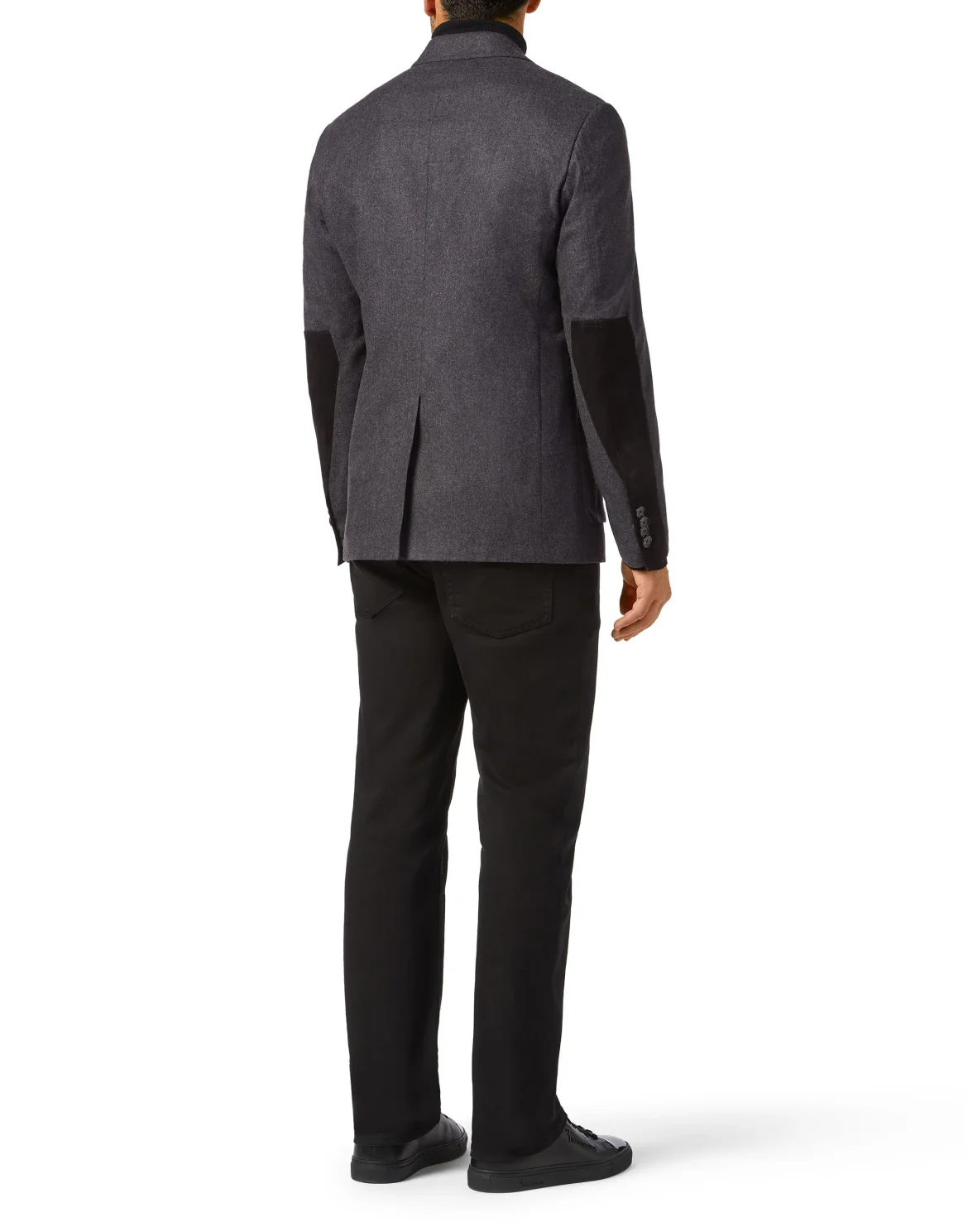 Wool Cashmere Blazer Tailored Fit Crest, цвет: Черный