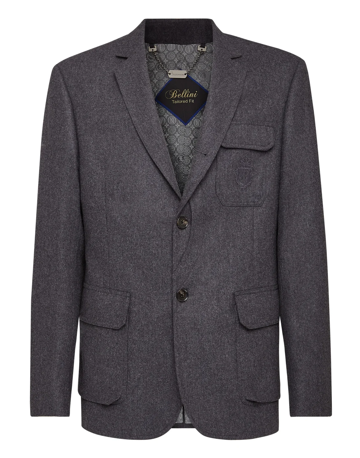 Wool Cashmere Blazer Tailored Fit Crest, цвет: Черный