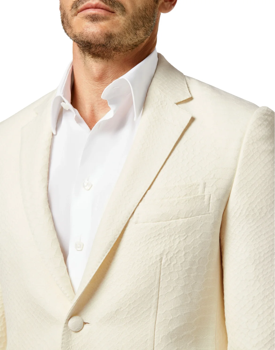 Blazer Tailored Fit Jacquard Animalier print, цвет: Белый