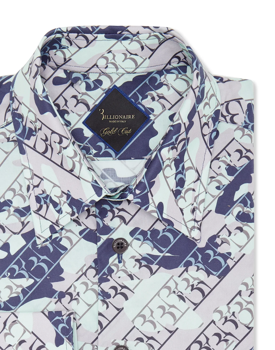 Shirt Gold Cut LS All over BB, цвет: Синий