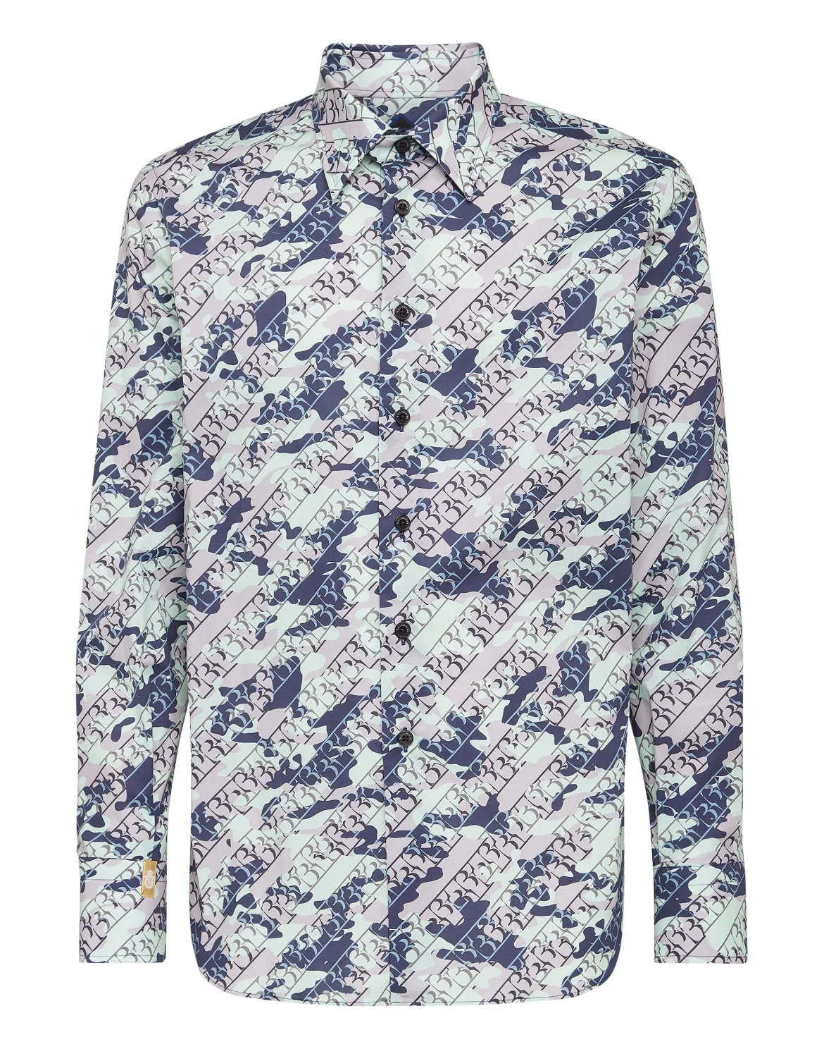 Shirt Gold Cut LS All over BB, цвет: Синий