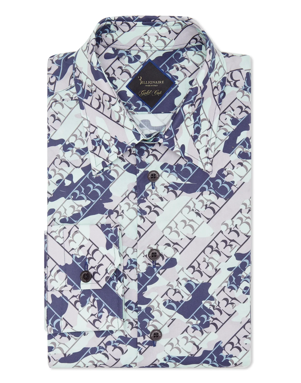 Shirt Gold Cut LS All over BB, цвет: Синий