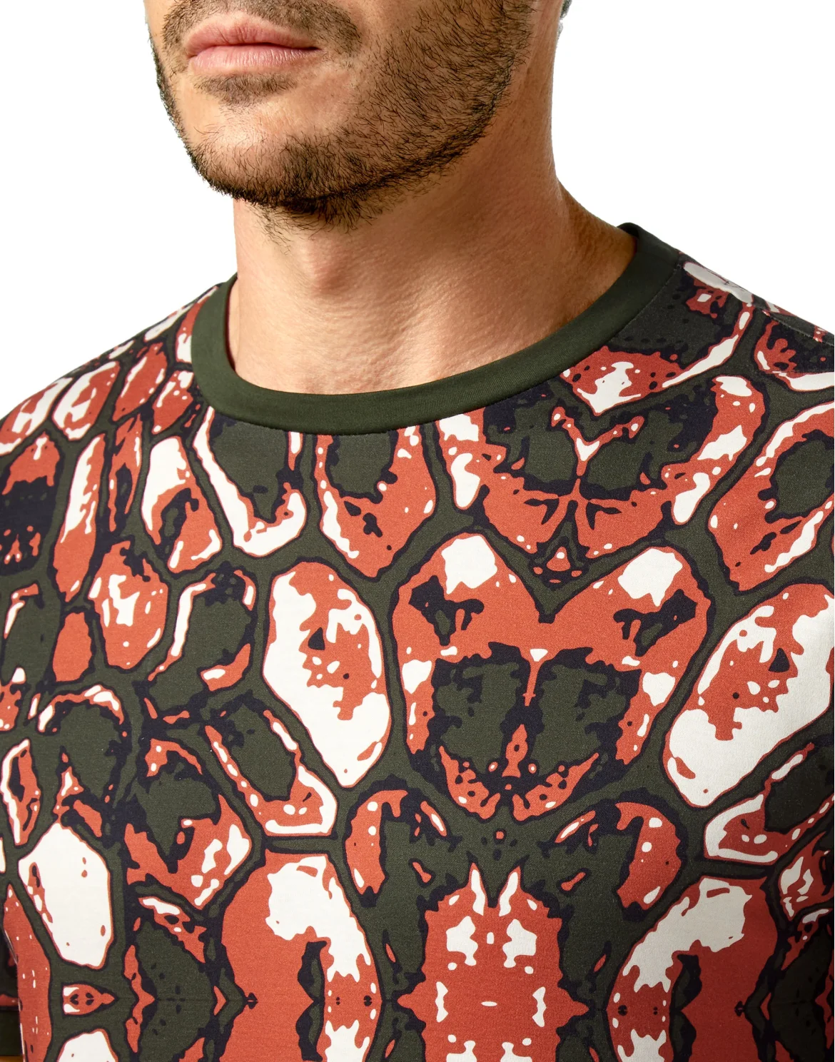 T-shirt Round Neck SS print animalier, цвет: Камуфляж
