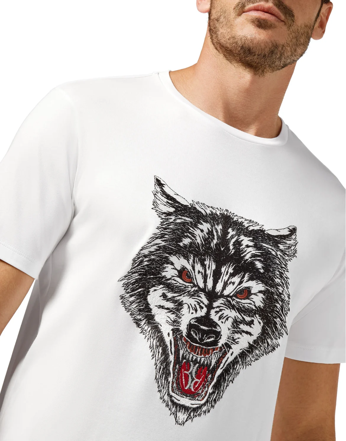 T-shirt Round Neck SS Wolf, цвет: Белый