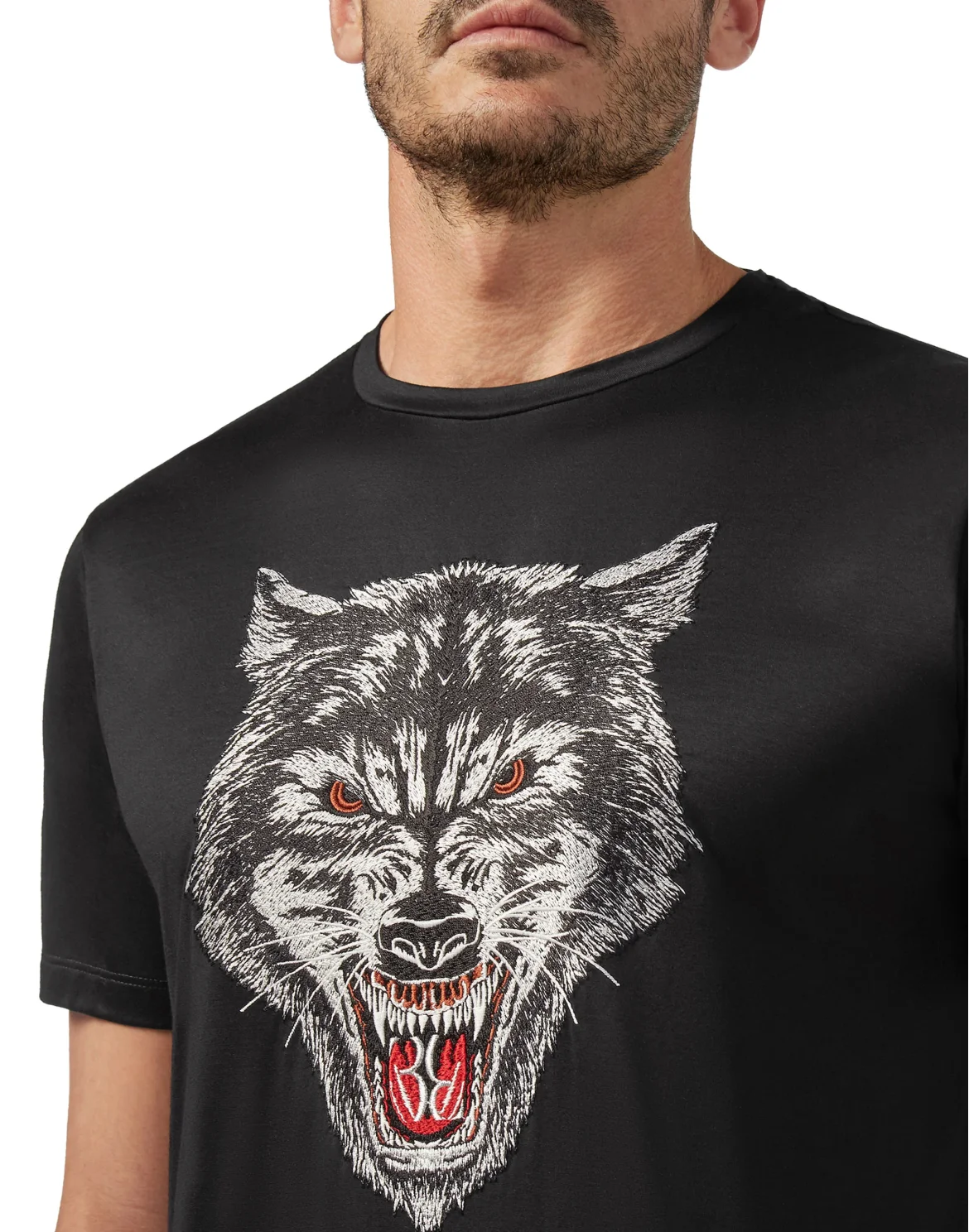T-shirt Round Neck SS Wolf, цвет: Черный