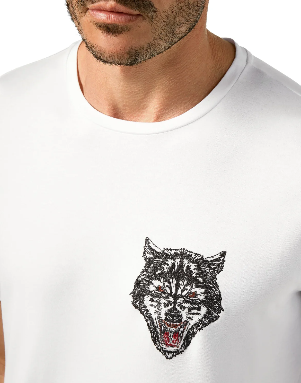 T-shirt Round Neck SS Wolf, цвет: Белый