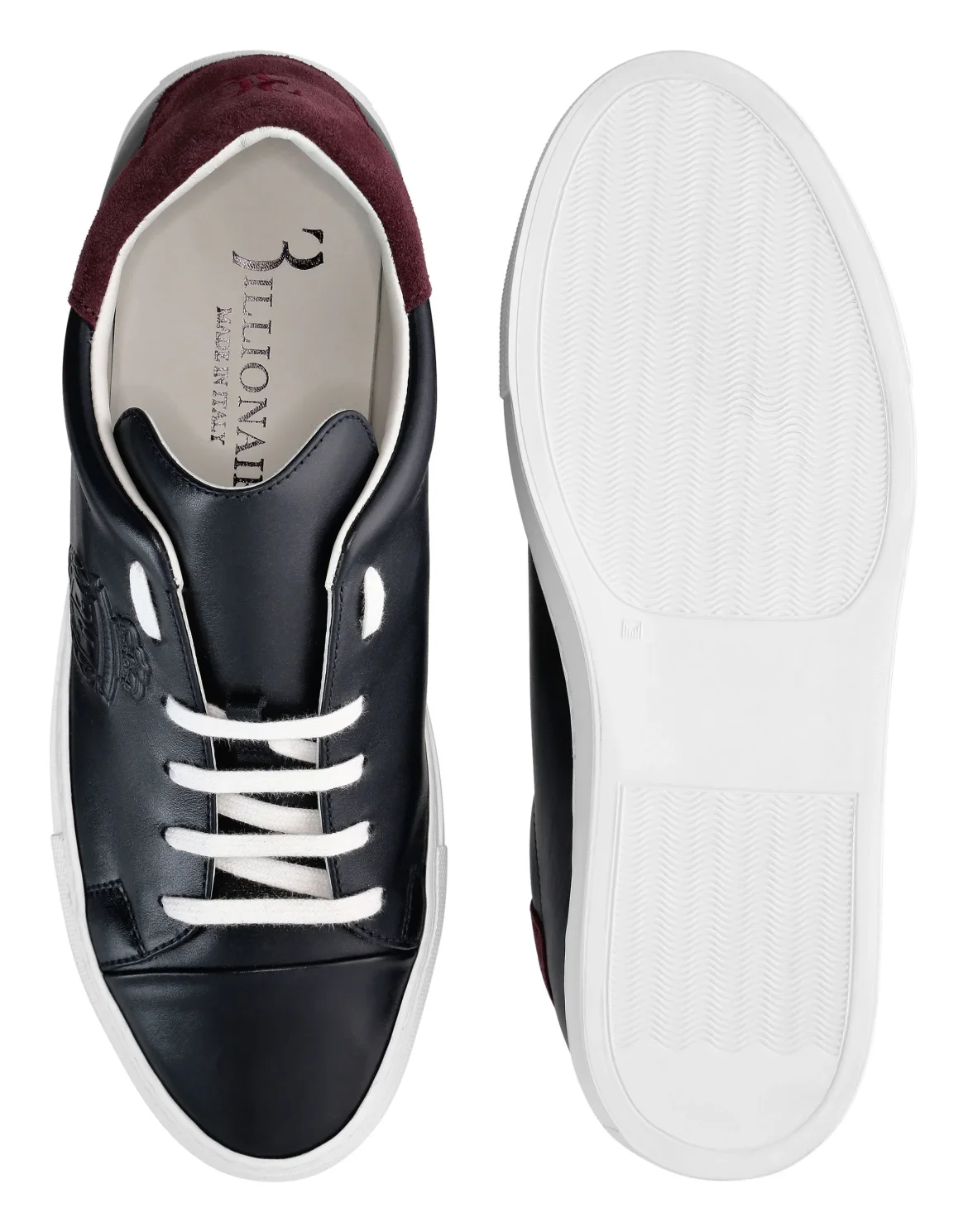 Leather Lo-Top Sneakers Crest, цвет: Синий