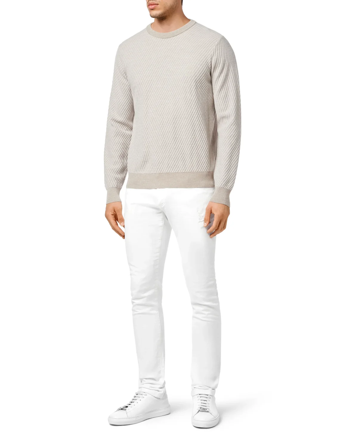 Pullover Round Neck LS Crest, цвет: Бежевый
