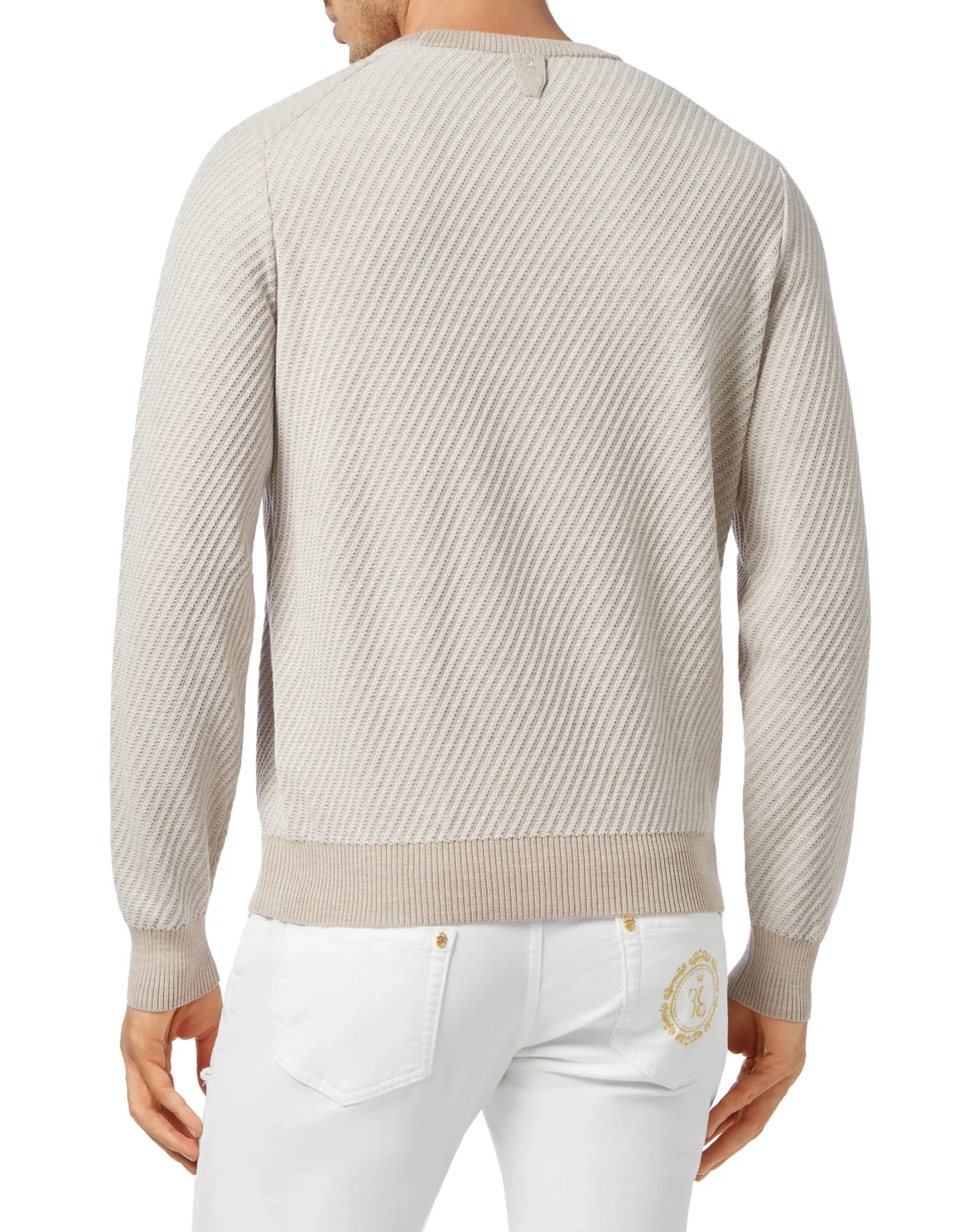 Pullover Round Neck LS Crest, цвет: Бежевый