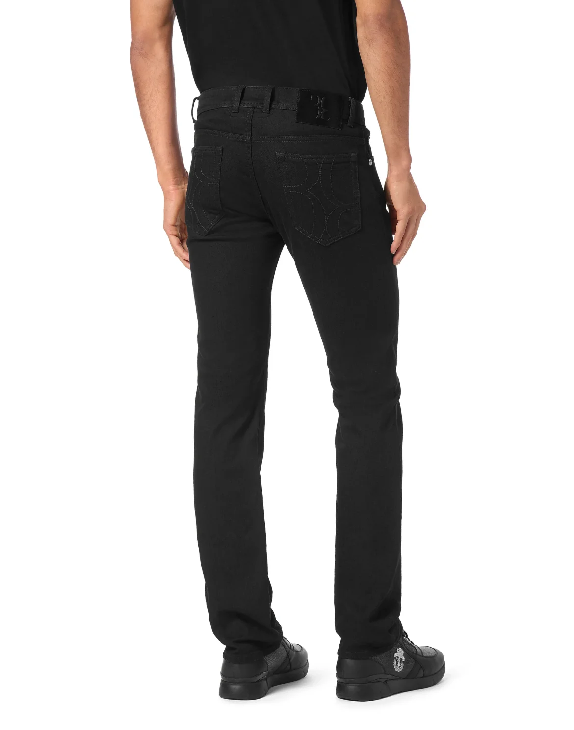 Regular Fit Denim Trousers, цвет: Черный