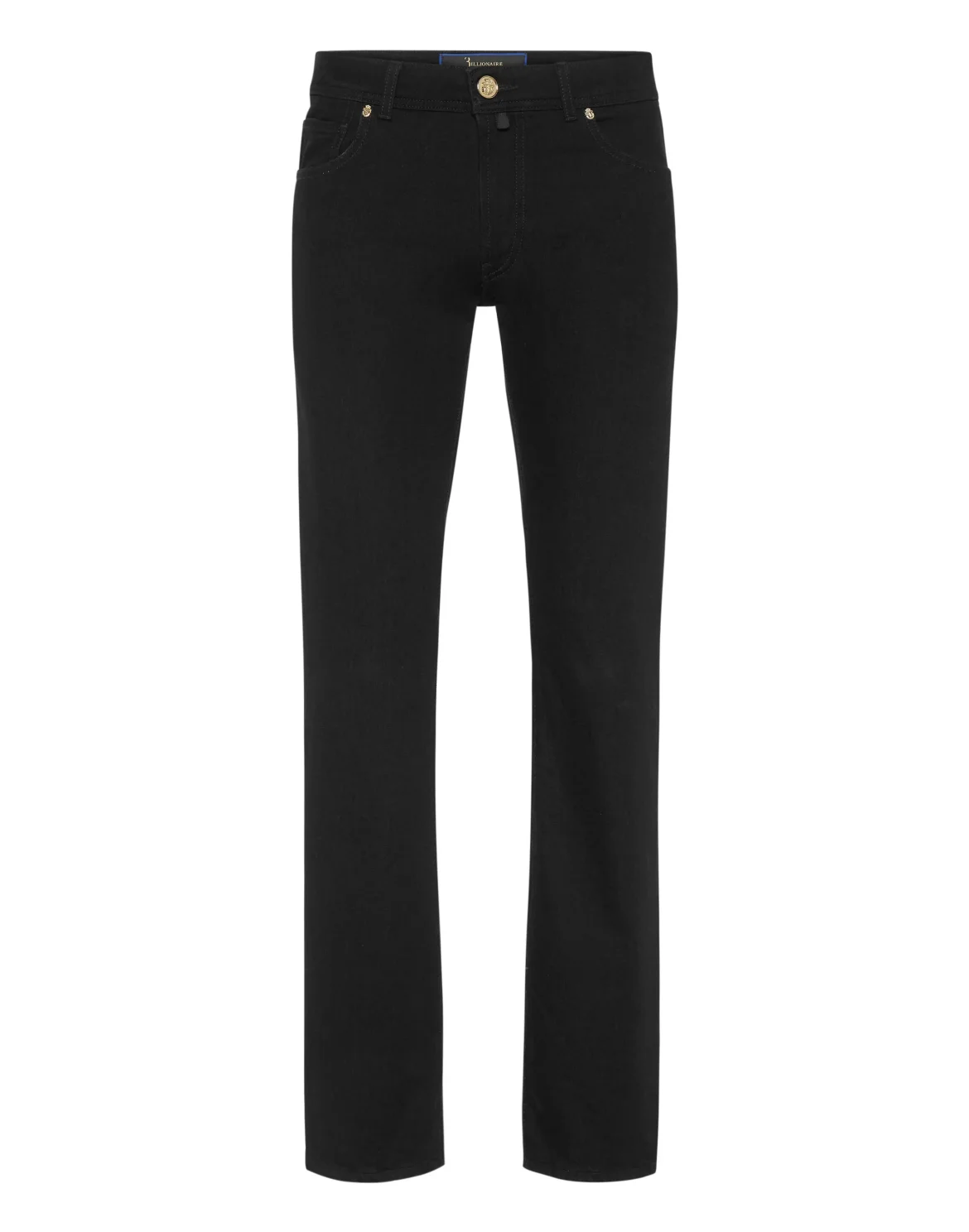 Regular Fit Denim Trousers, цвет: Черный