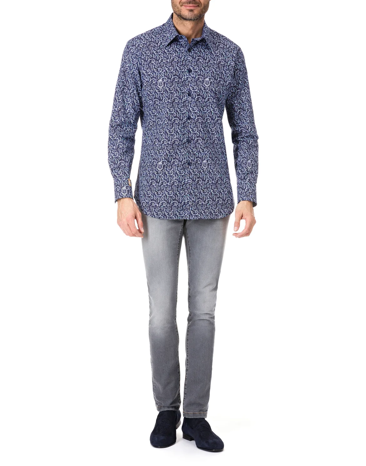 Shirt Silver Cut LS "Esteban", цвет: Синий