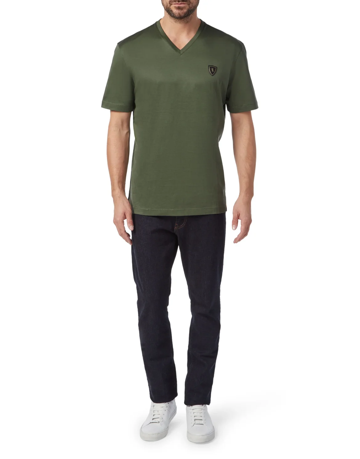 T-shirt V-Neck SS "Dionysos", цвет: Зеленый