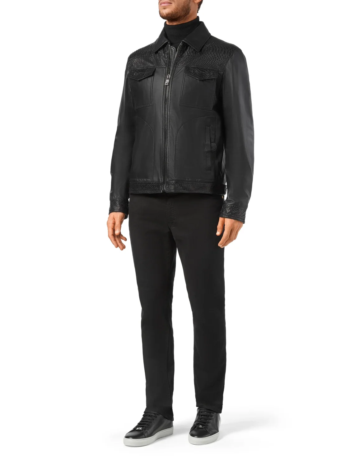 Leather Jacket Luxury, цвет: Черный