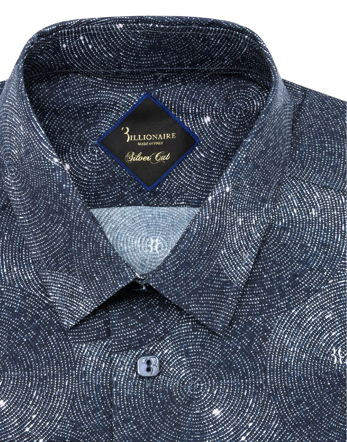 Shirt Silver Cut LS Crystal/Multi Geometric, цвет: Синий