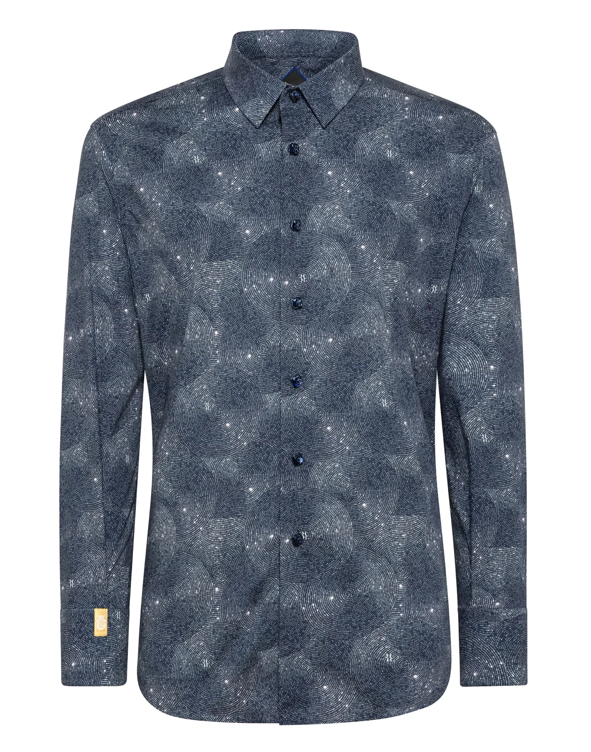 Shirt Silver Cut LS Crystal/Multi Geometric, цвет: Синий