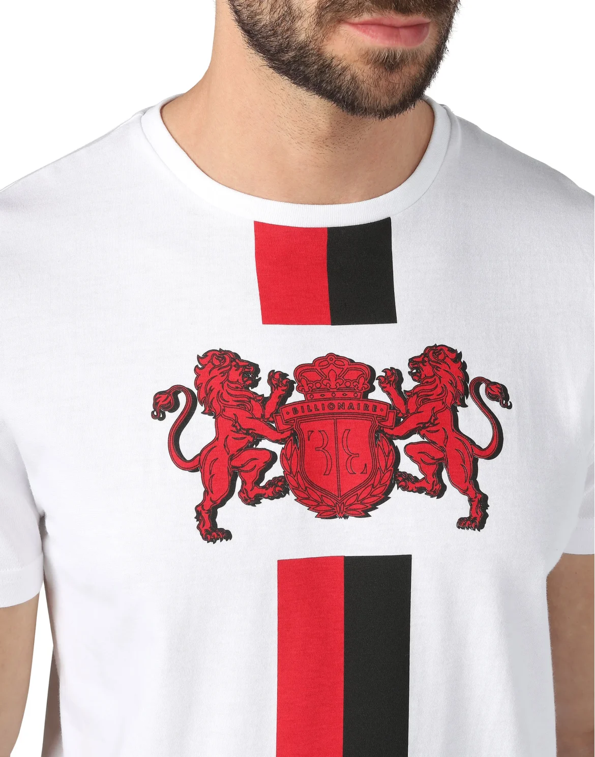 T-shirt Round Neck SS Double Lion, цвет: Белый
