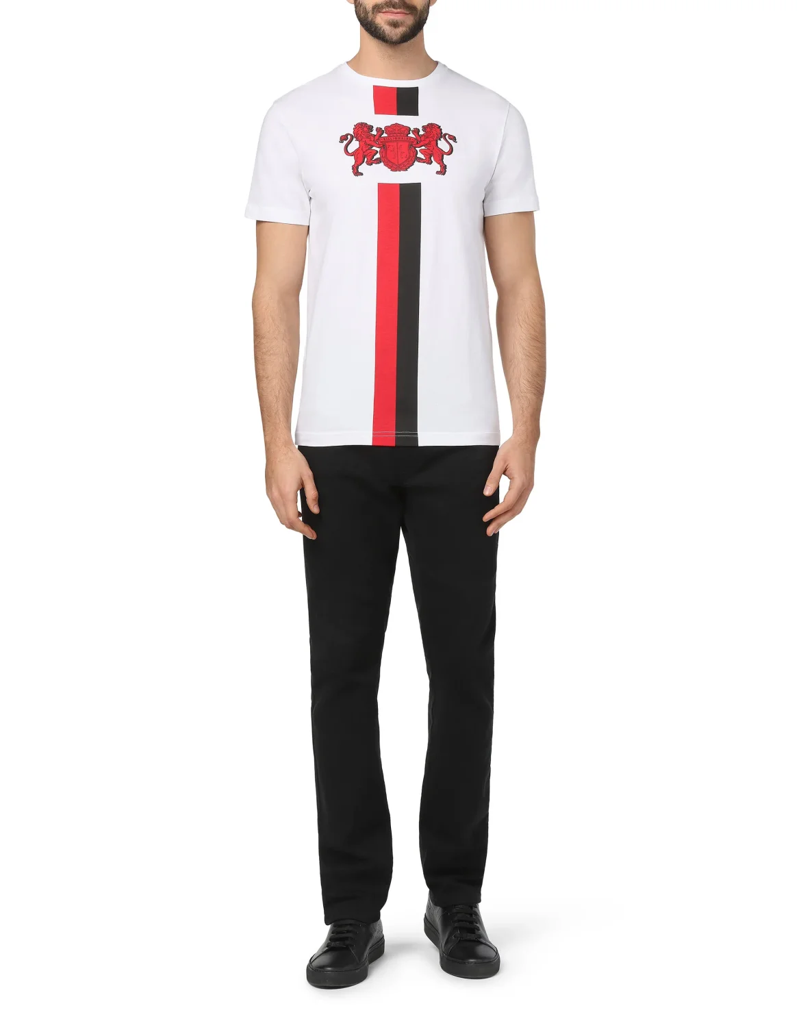 T-shirt Round Neck SS Double Lion, цвет: Белый