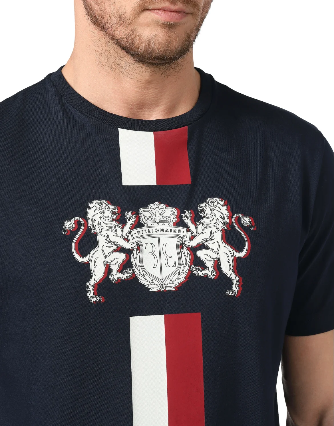 T-shirt Round Neck SS Double Lion, цвет: Синий