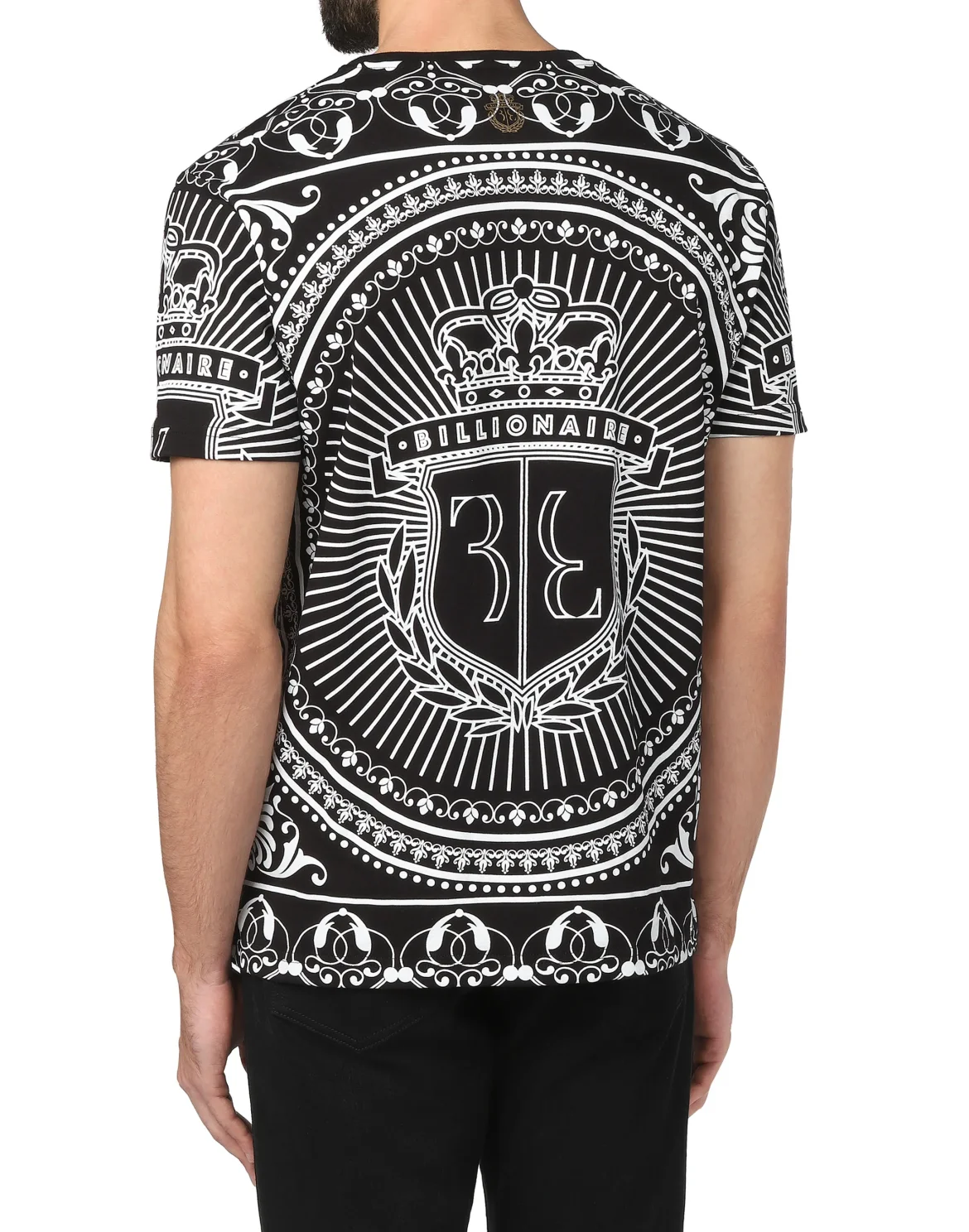 T-shirt Round Neck SS Baroque, цвет: Черный