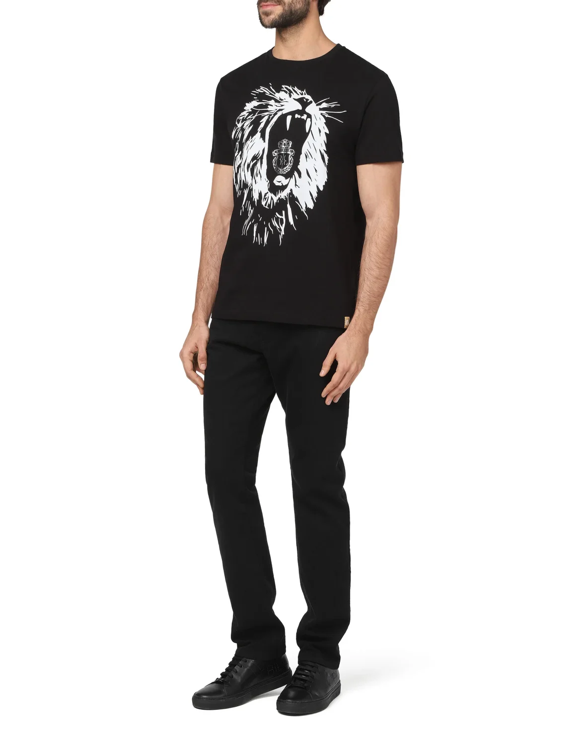 T-shirt Round Neck SS Lion, цвет: Черный