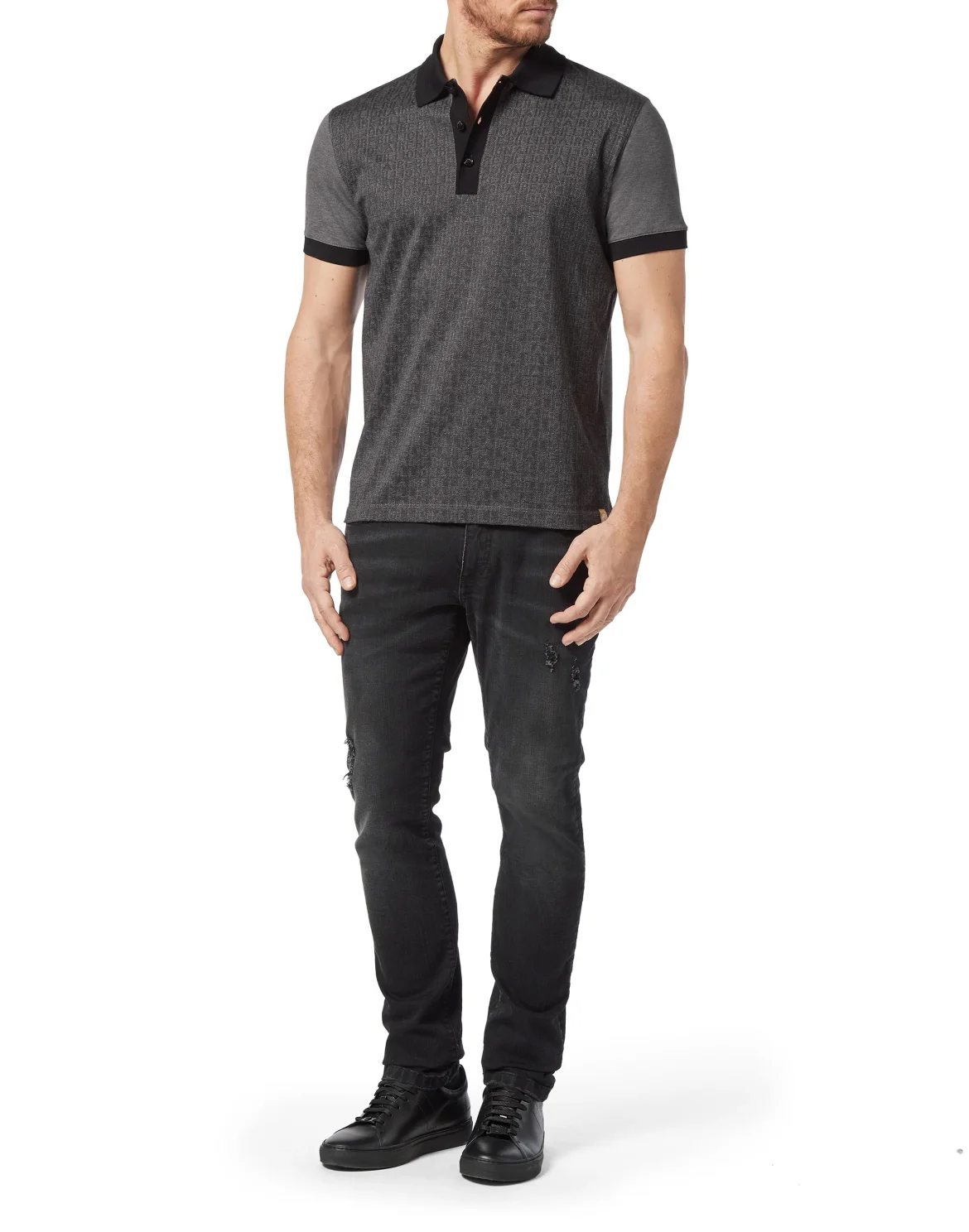 Polo shirt SS All over BB, цвет: Серый
