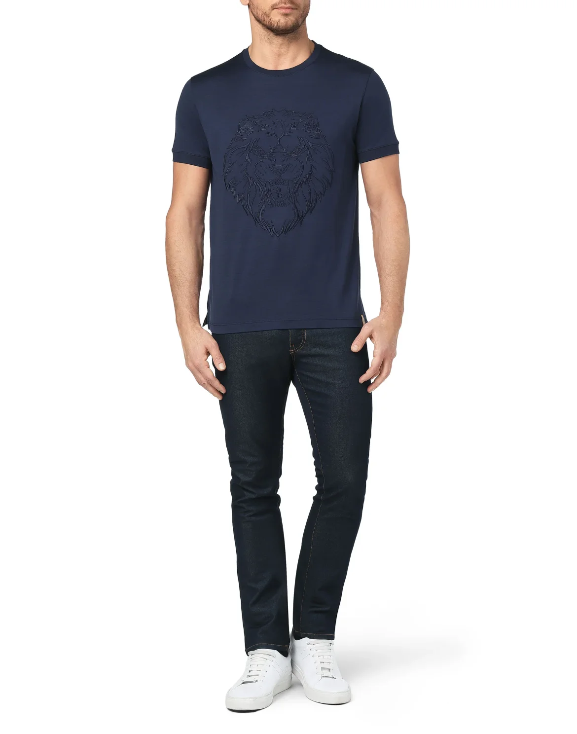 T-shirt Round Neck SS Lion, цвет: Синий