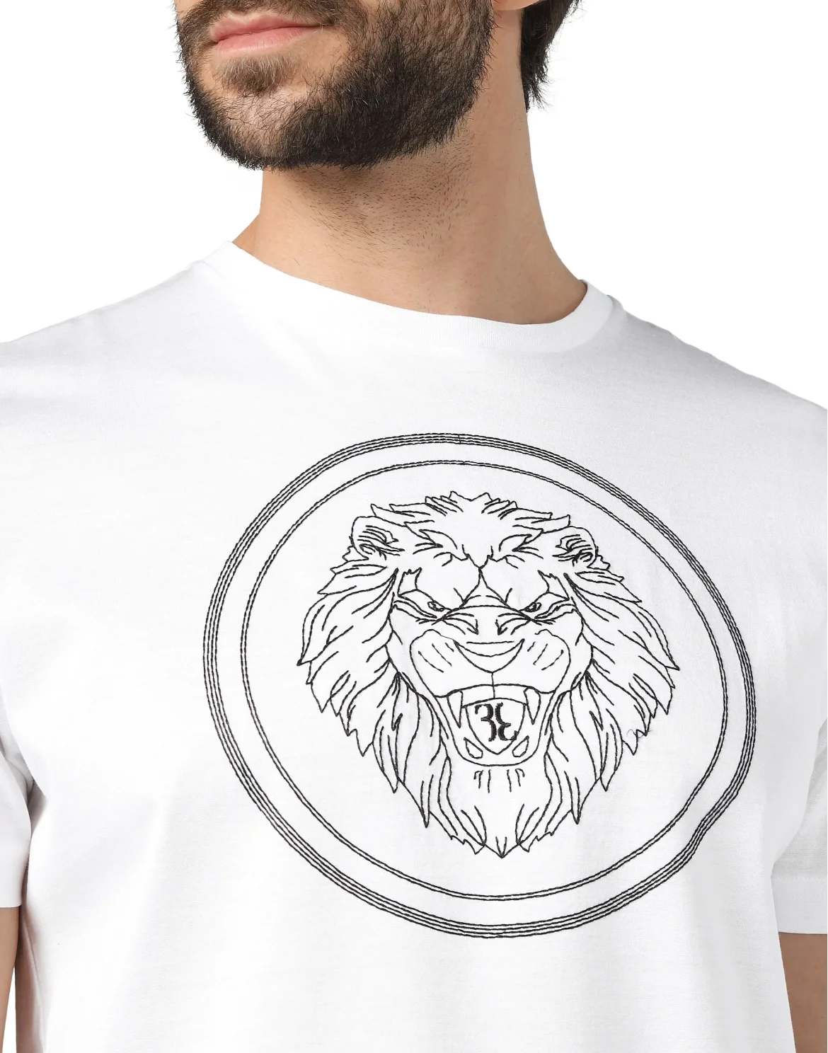 T-shirt Round Neck SS Lion, цвет: Белый