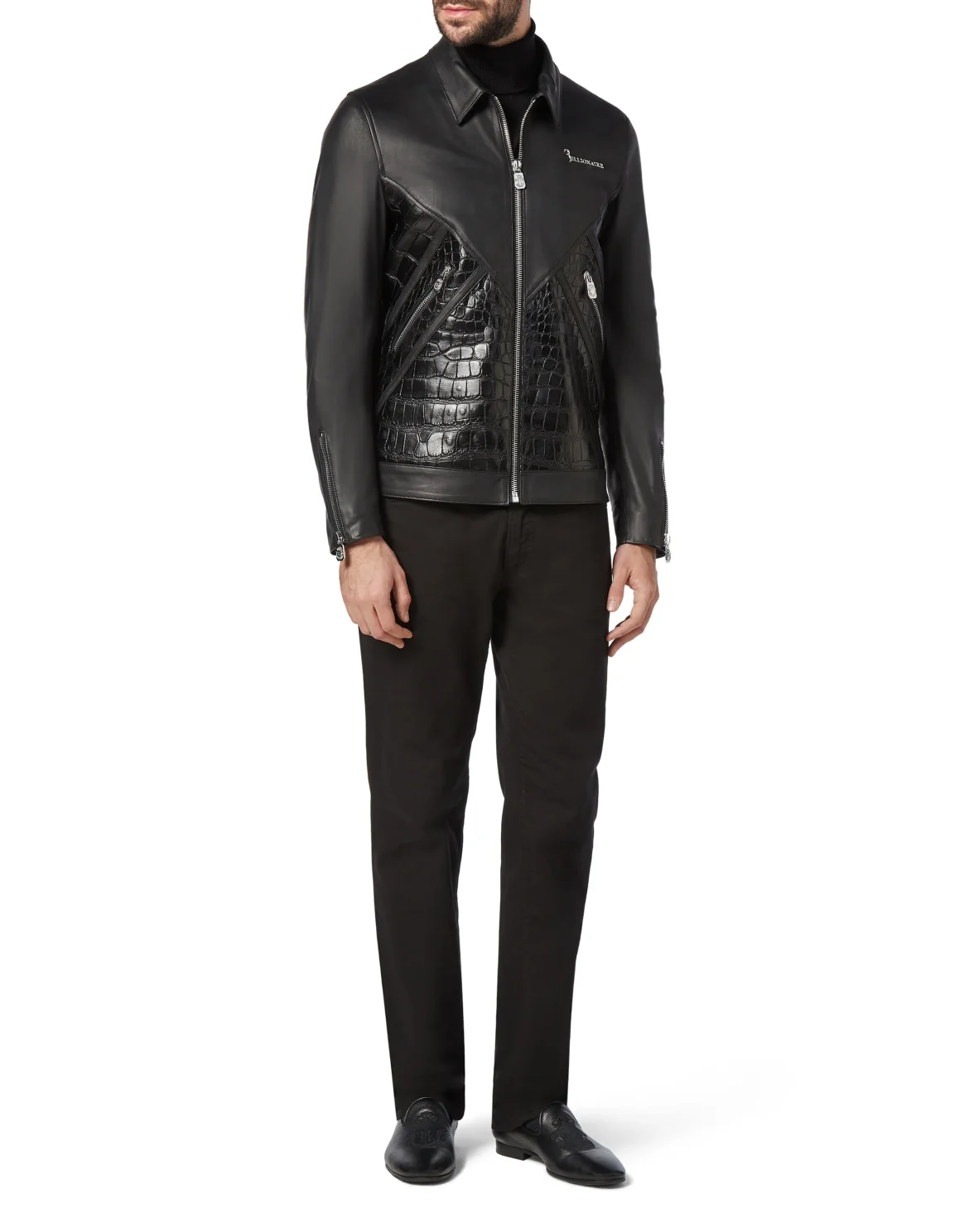 Leather Bomber Luxury, цвет: Черный