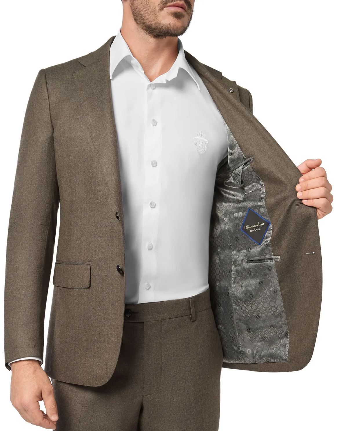 Blazer Super Slim Fit Crest, цвет: Коричневый