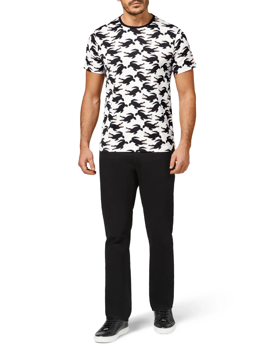 T-shirt Round Neck SS All over print Crocodile, цвет: Синий