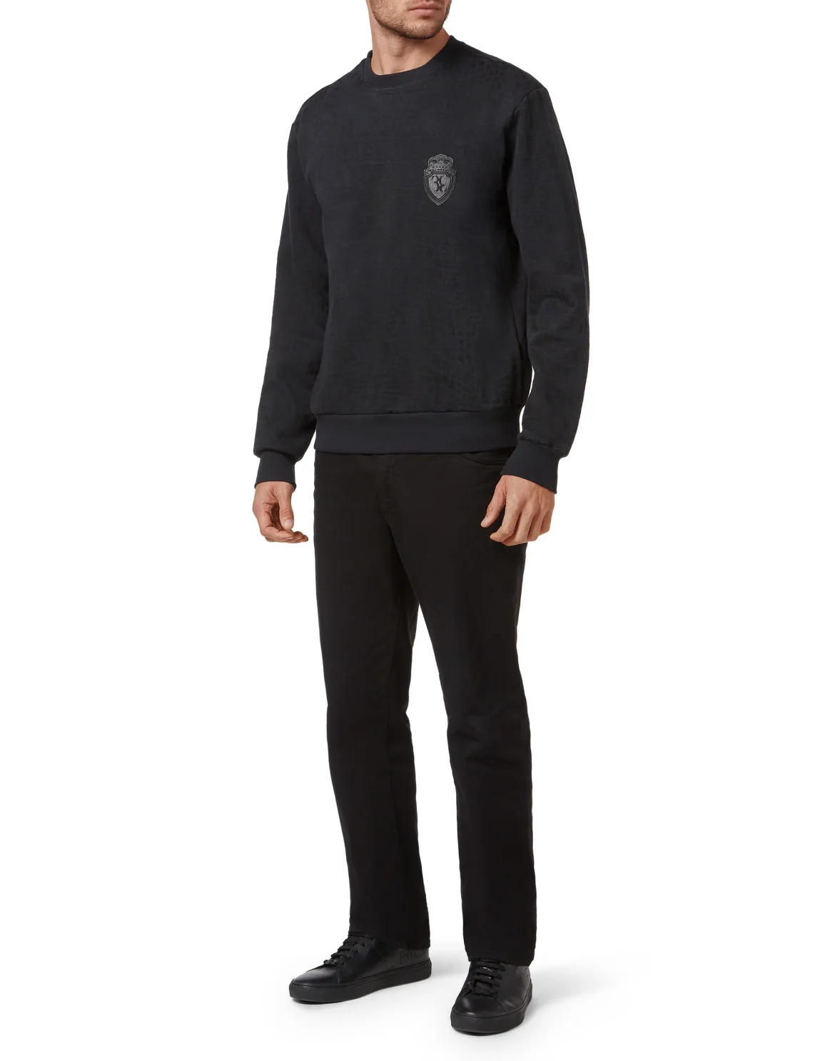 Sweatshirt LS Crocco Print, цвет: Синий