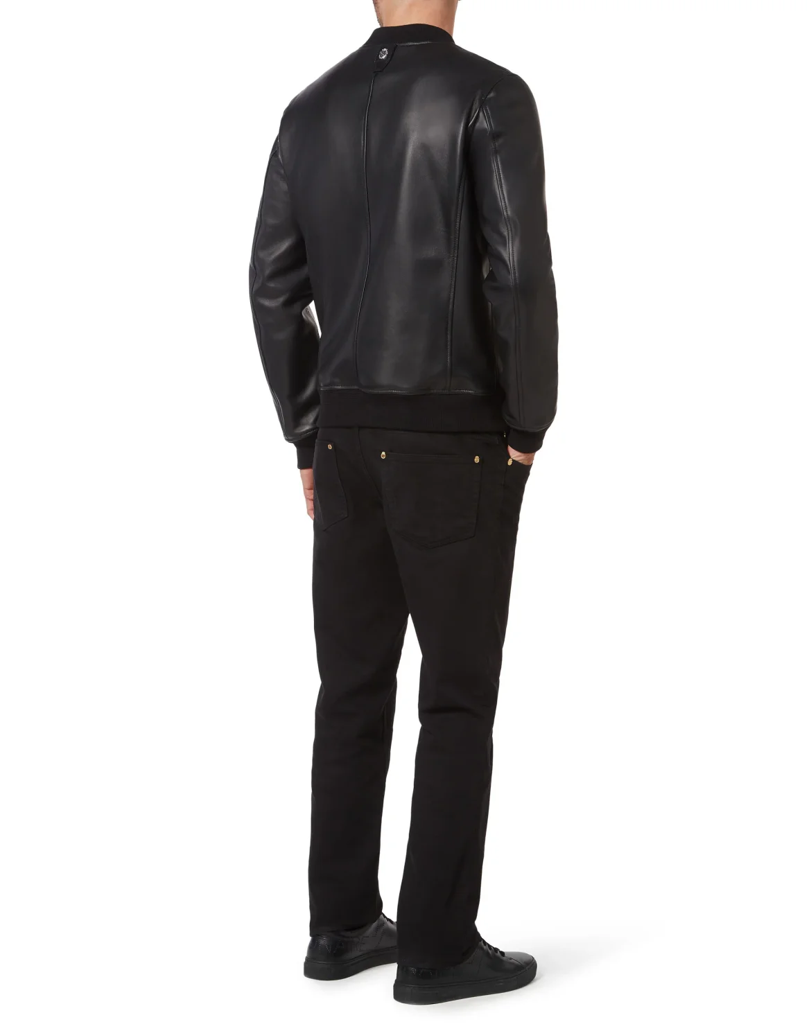 Leather Bomber, цвет: Черный