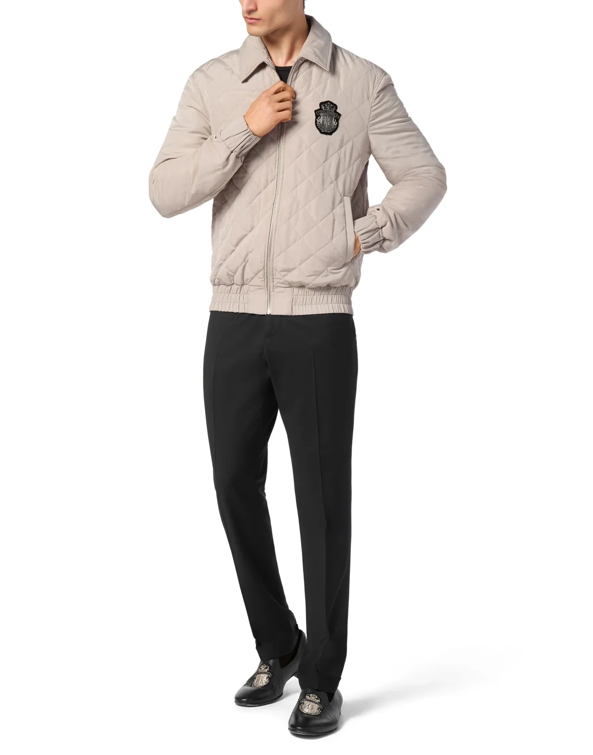 Nylon Quilted Jacket, цвет: Бежевый