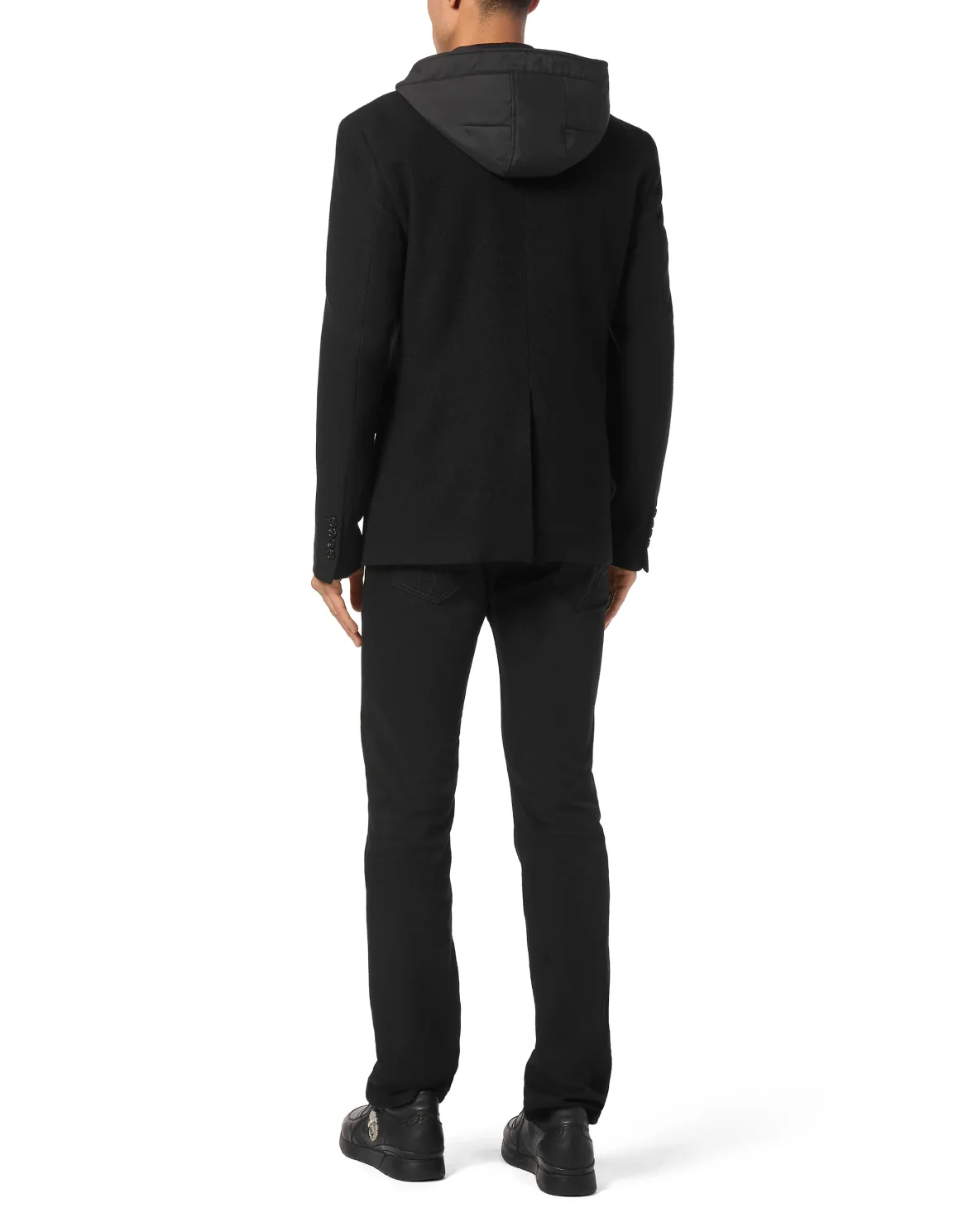 Blazer Jacket With Hoodie, цвет: Черный