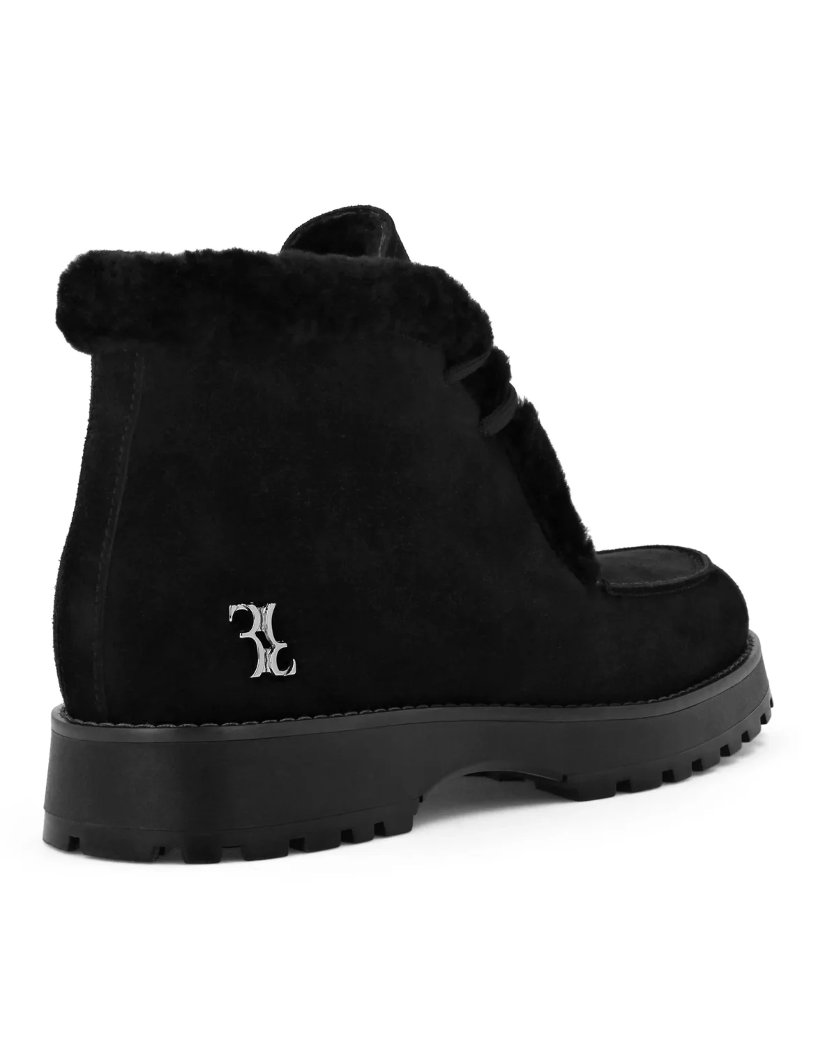 Suede/Fur Low Boots, цвет: Черный