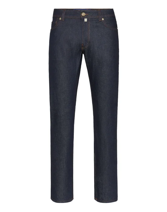 Denim Super Straight Cut Trousers