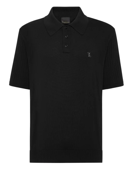 Knitted Pullover Polo-Neck SS