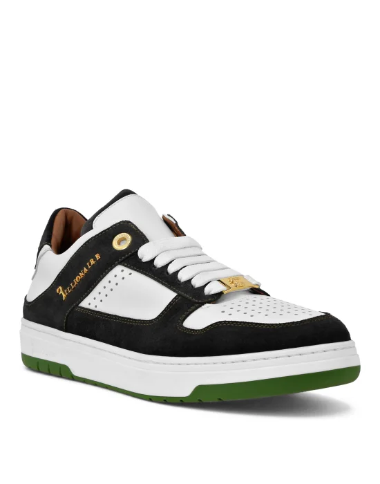 Nappa/Suede Lo-Top Sneakers