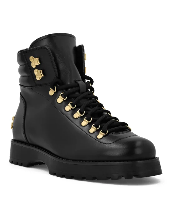 Leather/Fur Low Boots